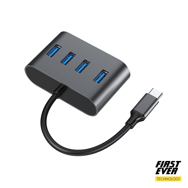 FirstEver 4-Port USB Type-C 3.2 Data Hub 10Gbps Aluminium LED - Image 2